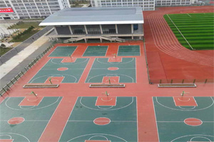 室外硅pu篮球场起泡的原因分析怎么修补？【广东德朝体育】