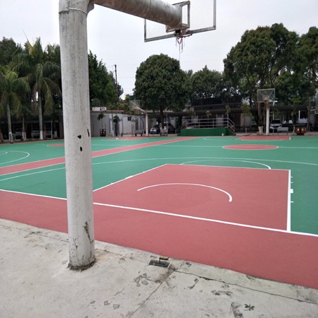 广东硅PU厂家浅谈硅PU球场材料 的施工优势？