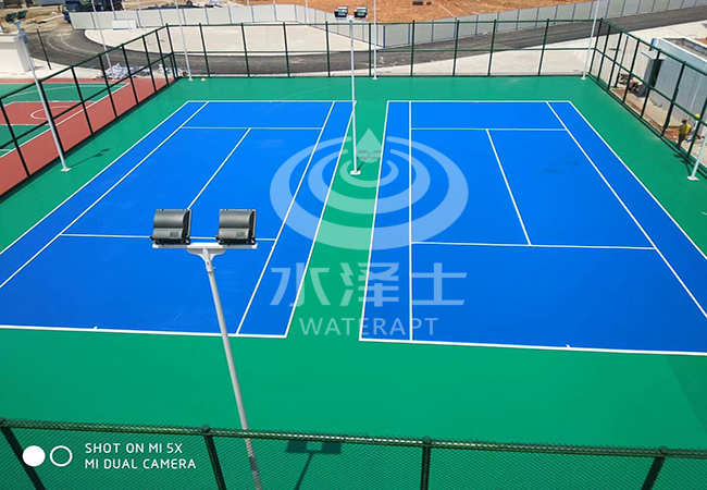 小学硅PU网球场施工